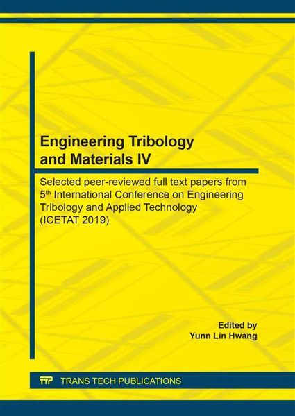Produktbild: Engineering Tribology and Materials IV