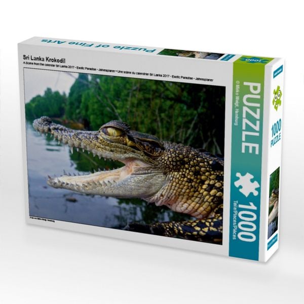 Produktbild: CALVENDO Puzzle Sri Lanka Krokodil | 1000 Teile Lege-Gr&ouml;&szlig;e 64x48cm Foto-Puzzle f&uuml;r gl&uuml;ckliche Stunden