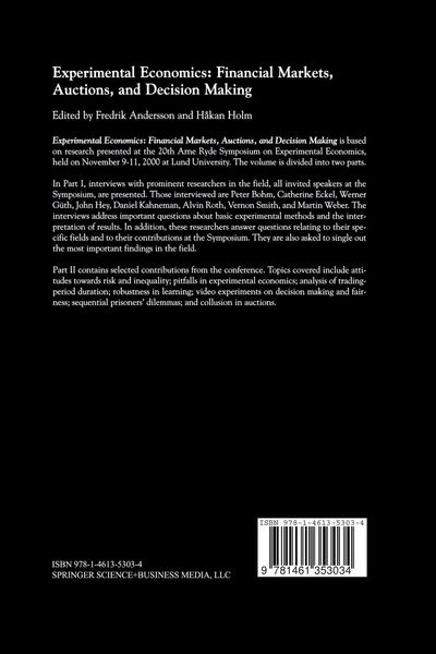 Produktbild: Experimental Economics: Financial Markets, Auctions, and Decision Making