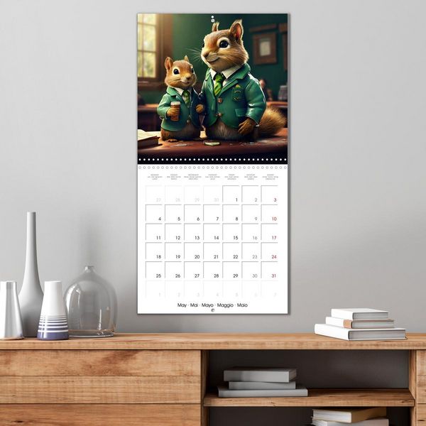 Produktbild: Squirrels Monthly Calendar (Wall Calendar 2026 12 &times; 12 Inch) CALVENDO 12 Month Wall Calendar