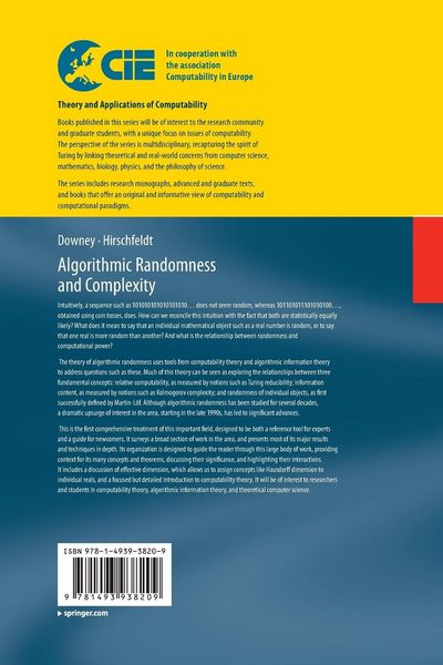 Produktbild: Algorithmic Randomness and Complexity