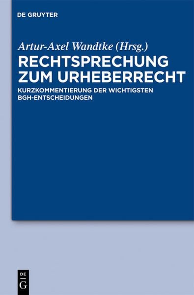 Produktbild: Rechtsprechung zum Urheberrecht