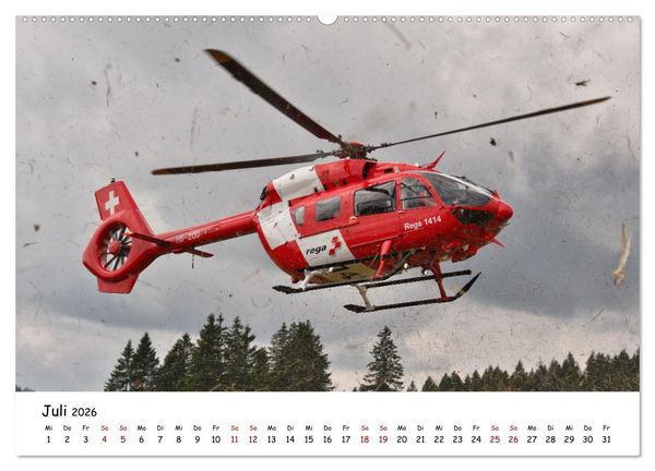 Produktbild: Die beeindruckende Welt der Hubschrauber (hochwertiger Premium Wandkalender 2026 DIN A2 quer), Kunstdruck in Hochglanz