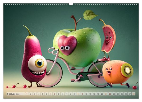 Produktbild: Fetzige Fr&uuml;chte (Wandkalender 2026 DIN A2 quer), CALVENDO Monatskalender