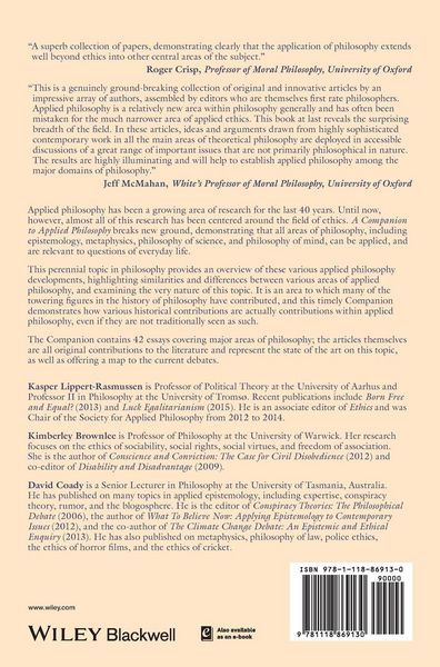 Produktbild: A Companion to Applied Philosophy