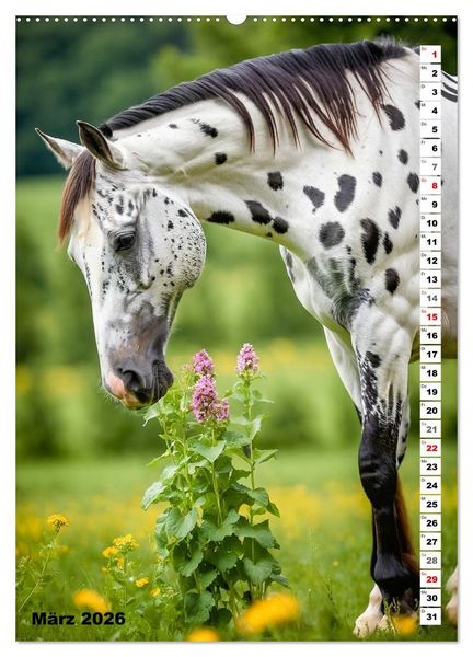 Produktbild: Pferdekalender - Wundersch&ouml;ne Pferde in Natur und Portraits (Wandkalender 2026 DIN A2 hoch), CALVENDO Monatskalender