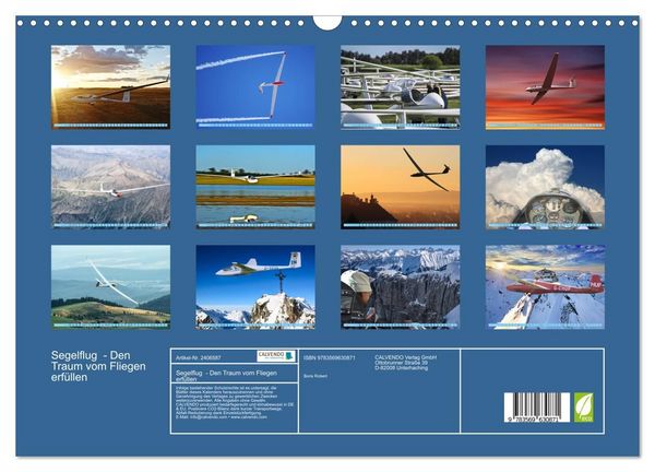 Produktbild: Segelflug - Den Traum vom Fliegen erf&uuml;llen (Wandkalender 2027 DIN A3 quer), CALVENDO Monatskalender