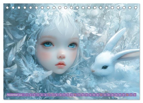 Produktbild: Winterliche Fantasie Anim&eacute; (Tischkalender 2026 DIN A5 quer), CALVENDO Monatskalender