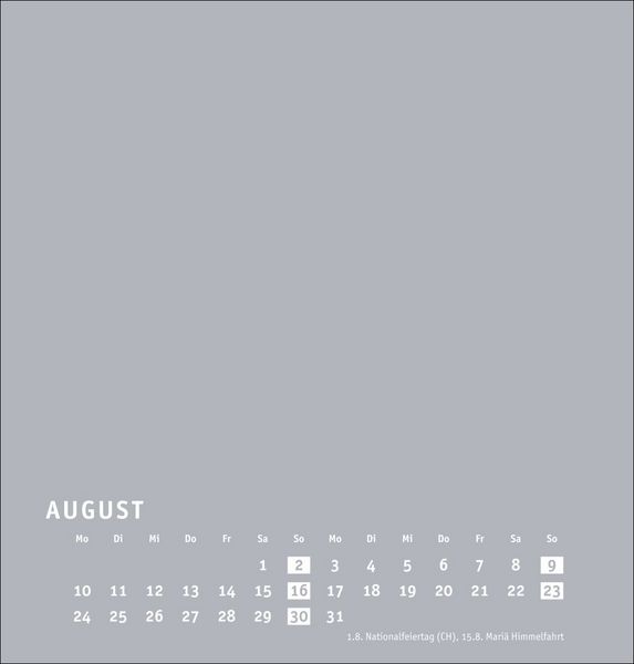 Produktbild: Premium-Bastelkalender silbergrau mittel 2026