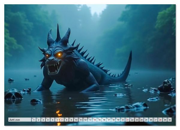 Produktbild: Aztekische Mythologie - G&ouml;tter, Helden und Monster (Wandkalender 2026 DIN A4 quer), CALVENDO Monatskalender