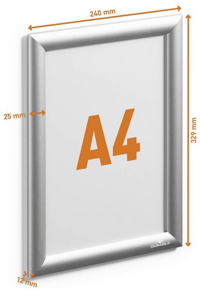 Produktbild: Durable Klapprahmen 1 x DIN A4 240mm x 329mm x 12mm 1St.