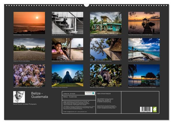 Produktbild: Belize - Guatemala (Wandkalender 2026 DIN A2 quer), CALVENDO Monatskalender