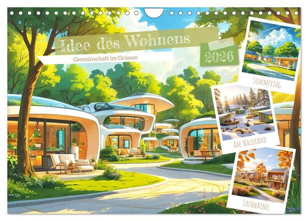 Idee des Wohnens (Wandkalender 2026 DIN A4 quer), CALVENDO Monatskalender