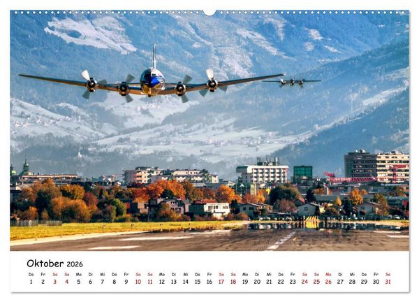 Produktbild: Flugzeuge in beeindruckender Kulisse (hochwertiger Premium Wandkalender 2026 DIN A2 quer), Kunstdruck in Hochglanz