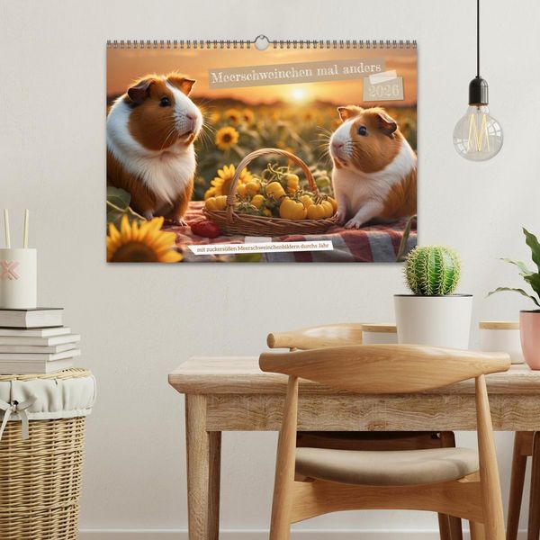 Produktbild: Meerschweinchen mal anders! (Wandkalender 2026 DIN A3 quer), CALVENDO Monatskalender