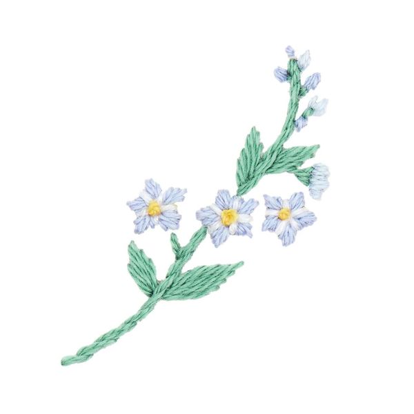Produktbild: Stick & Stitch Packung, Blumen, bunt, 21 Stk., inkl. wasserl&ouml;slicher, bedruckter Stickvorlage, Stickgarn, Sticknadel und Anleitung