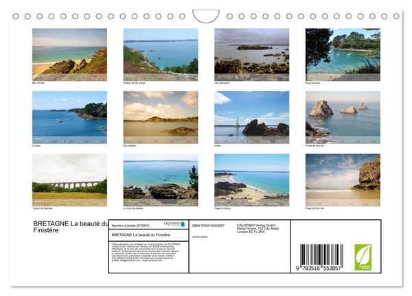Produktbild: BRETAGNE La beaut&eacute; du Finist&egrave;re (Calendrier mural 2026 DIN A4 vertical), CALVENDO calendrier mensuel
