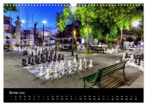 Produktbild: Cr&eacute;puscule sur Gen&egrave;ve (Calendrier mural 2026 DIN A3 vertical), CALVENDO calendrier mensuel