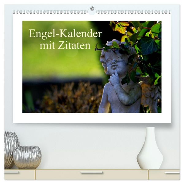 Produktbild: Engel-Kalender mit Zitaten (hochwertiger Premium Wandkalender 2026 DIN A2 quer), Kunstdruck in Hochglanz