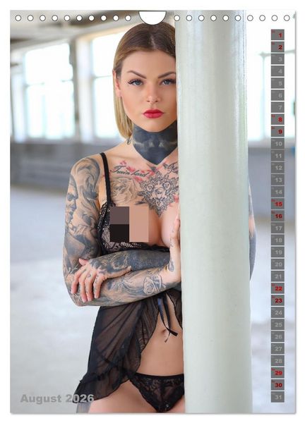 Produktbild: Beauty Tattoo Girls 2026 (Wandkalender 2026 DIN A4 hoch), CALVENDO Monatskalender