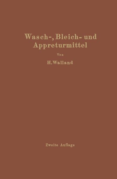 Produktbild: Kenntnis der Wasch-, Bleich- und Appreturmittel