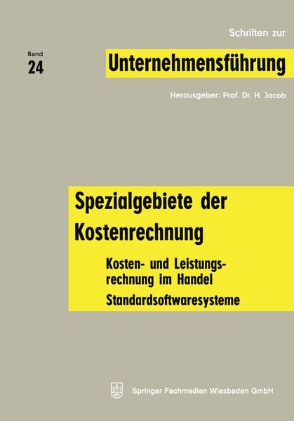 Produktbild: Spezialgebiete der Kostenrechnung
