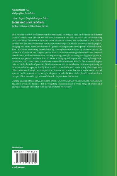 Produktbild: Lateralized Brain Functions