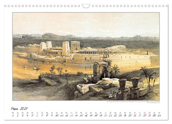 Produktbild: &Auml;gypten um 1840. David Roberts - Louis Haghe. Kunstkalender (Wandkalender 2027 DIN A3 quer), CALVENDO Monatskalender