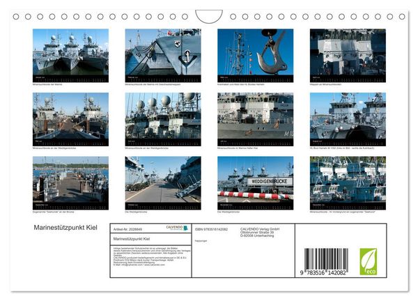 Produktbild: Marinest&uuml;tzpunkt Kiel (Wandkalender 2026 DIN A4 quer), CALVENDO Monatskalender