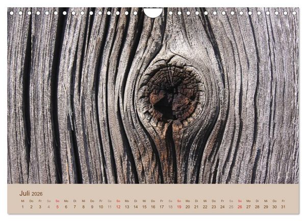 Produktbild: Farben des Holzes (Wandkalender 2026 DIN A4 quer), CALVENDO Monatskalender