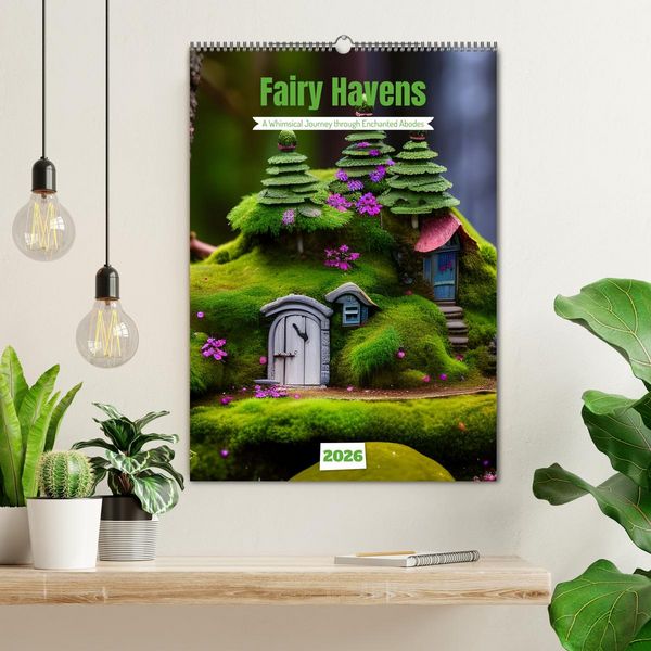Produktbild: Tiny Fairy Havens (Wall Calendar 2026 DIN A2 portrait), CALVENDO 12 Month Wall Calendar