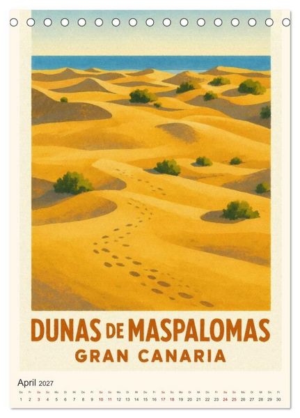 Produktbild: City Poster Gran Canaria (Tischkalender 2027 DIN A5 hoch), CALVENDO Monatskalender