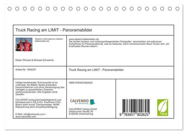 Produktbild: Truck Racing am LIMIT - Panoramabilder (Tischkalender 2026 DIN A5 quer), CALVENDO Monatskalender