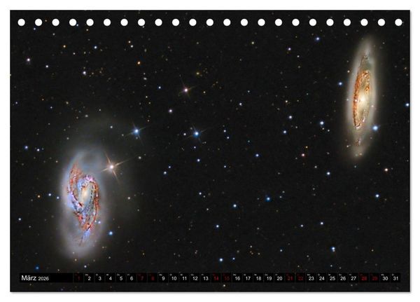 Produktbild: Galaxien des Nordhimmels (Tischkalender 2026 DIN A5 quer), CALVENDO Monatskalender
