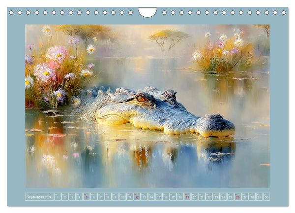 Produktbild: Krokodile. Stille Kraft irgendwo am Wasser (Wandkalender 2027 DIN A4 quer), CALVENDO Monatskalender