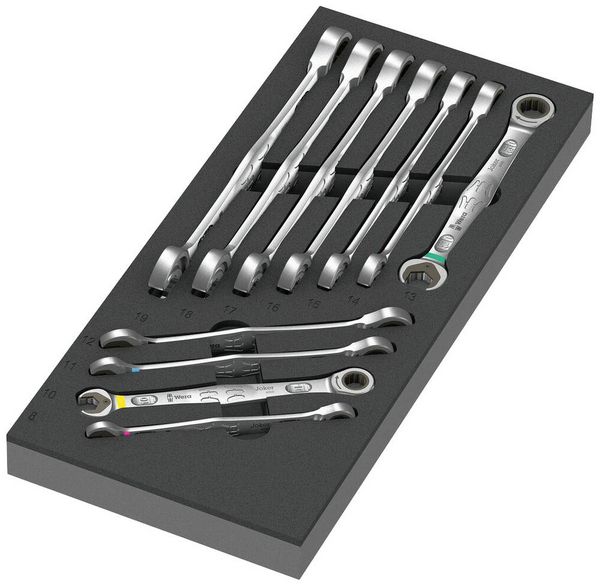 Produktbild: Wera 05150120001 Joker Maul-Ringratschenschl&uuml;ssel-Satz 11teilig Schl&uuml;sselweite (Metrisch) 8 - 19 mm