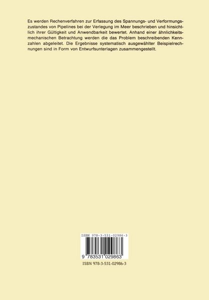 Produktbild: Spannungs- und Verformungszustand von Pipelines bei der Verlegung im Meer