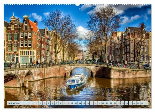 Produktbild: Amsterdam - Venedig des Nordens (Wandkalender 2026 DIN A2 quer), CALVENDO Monatskalender