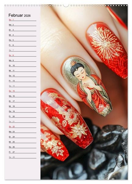 Produktbild: Nageldesign. Au&szlig;ergew&ouml;hnliche Fingern&auml;gel (hochwertiger Premium Wandkalender 2026 DIN A2 hoch), Kunstdruck in Hochglanz