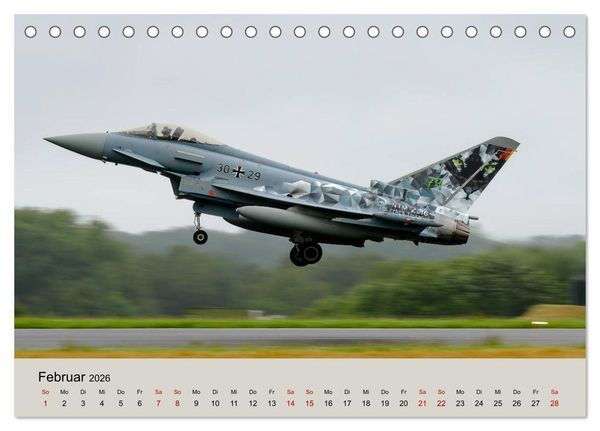 Produktbild: Kampfjet Eurofighter Typhoon (Tischkalender 2026 DIN A5 quer), CALVENDO Monatskalender