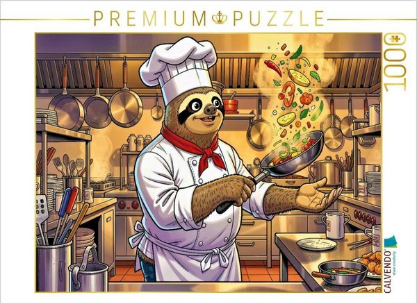 Produktbild: CALVENDO Puzzle Ein Motiv aus dem Kalender Lustiges Faultier im Beruf - Comic | 1000 Teile Lege-Gr&ouml;&szlig;e 64x48cm Foto-Puzzle f&uuml;r gl&uuml;ckliche Stunden