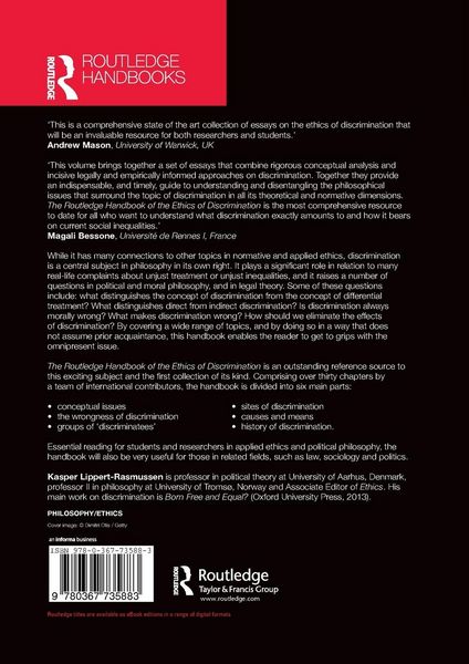 Produktbild: The Routledge Handbook of the Ethics of Discrimination