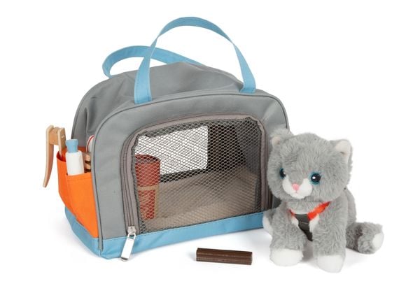 Produktbild: Katze mit Tasche und Pflege-Set