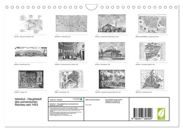 Produktbild: Istanbul - Hauptstadt des osmanischen Reiches seit 1453 (Wandkalender 2026 DIN A4 quer), CALVENDO Monatskalender