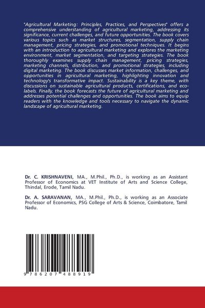 Produktbild: AGRICULTURAL MARKETING: Principles, Practices, and Perspectives