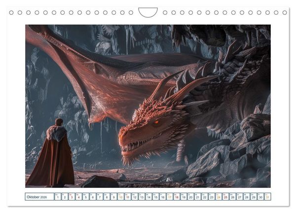 Produktbild: Drachenh&uuml;ter (Wandkalender 2026 DIN A4 quer), CALVENDO Monatskalender