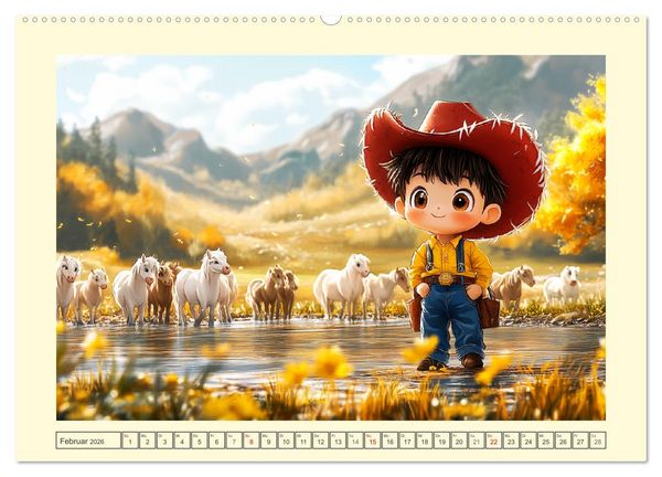 Produktbild: Kleine Farmer. Niedliche Jungs mit ihren tierischen Freunden (Wandkalender 2026 DIN A2 quer), CALVENDO Monatskalender