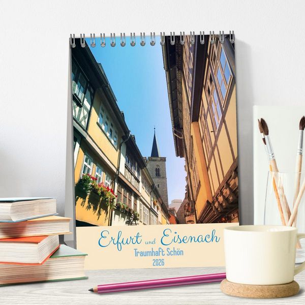 Produktbild: Erfurt und Eisenach - Traumhaft Sch&ouml;n (Tischkalender 2026 DIN A5 hoch), CALVENDO Monatskalender