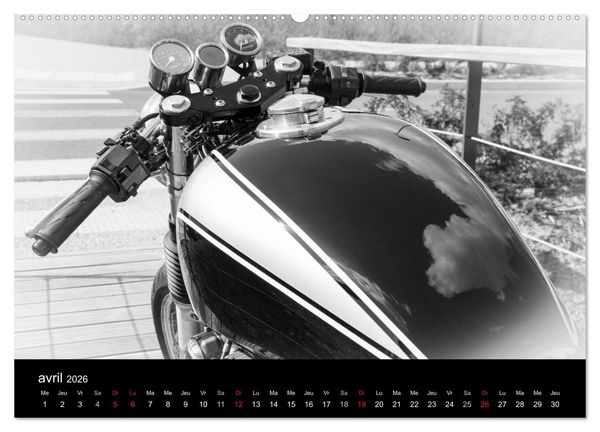 Produktbild: Une moto de caract&egrave;re (Calendrier mural 2026 DIN A2 vertical) calendrier de bureau