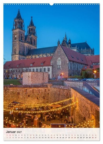 Produktbild: Magdeburg und das Licht am Ende des Tages (hochwertiger Premium Wandkalender 2027 DIN A2 hoch), Kunstdruck in Hochglanz